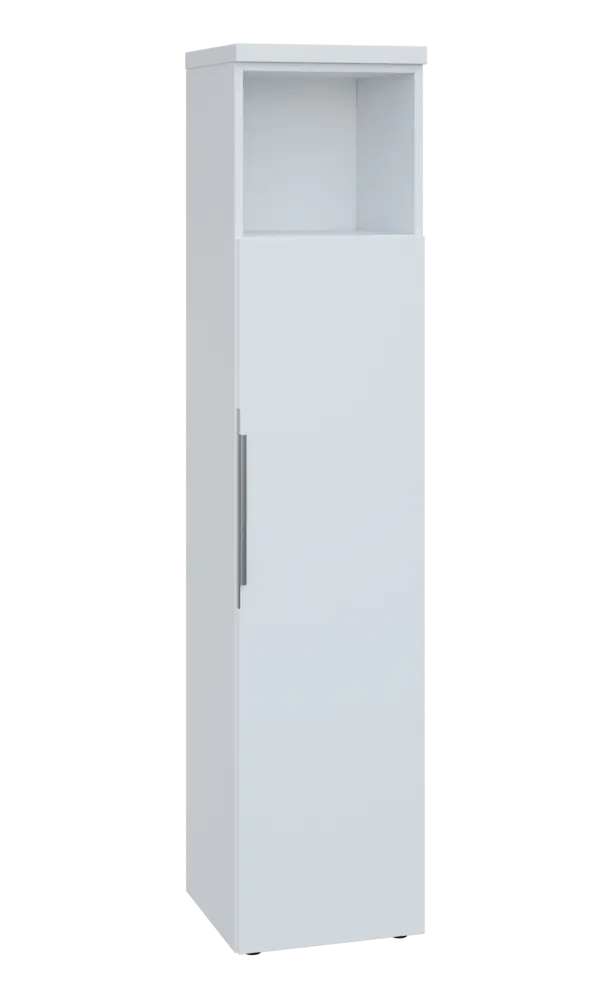 SIN 5 - 4DN kancelářská skříň, 1-dveřová/nika, pravá, 1820x400x400, bílá